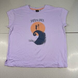 Disney Lavender Sally & Jack Short Sleeve Tee